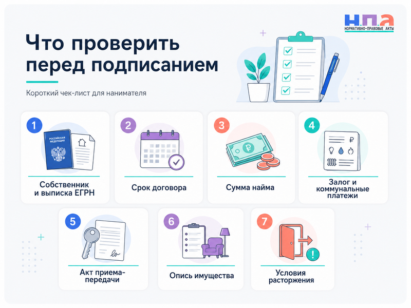Договор аренды квартиры что проверить перед подписанием