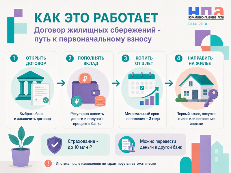 Договор жилищных сбережений с 2027 года как накопить первоначальный взнос и получить ипотеку