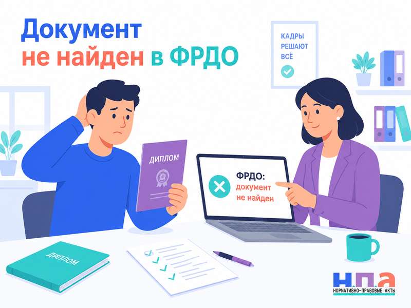 Документ об образовании не появился в ФРДО как внести сведения и подтвердить его работодателю