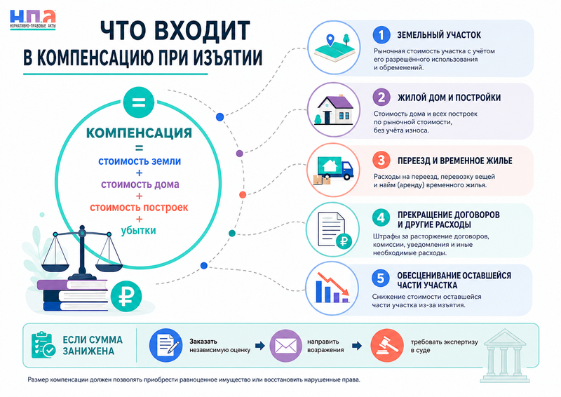 Дом или земельный участок изымают для государственных нужд оценка, компенсация и предоставление другого жилья