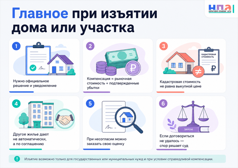 Дом или земельный участок изымают для государственных нужд оценка, компенсация и предоставление другого жилья