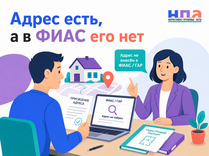 Дому или помещению присвоен адрес, но его нет в ФИАСГАР как исправить запись