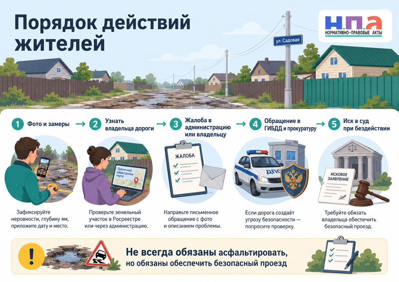 Дорогу в частном секторе не ремонтируют кто отвечает и куда подавать жалобу
