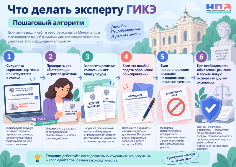 Эксперт ГИКЭ отсутствует в списке Минкультуры