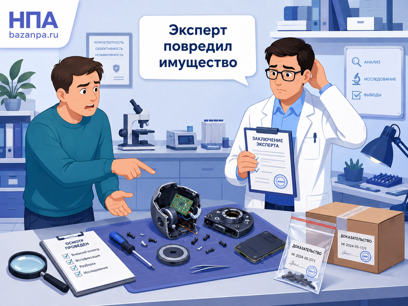 Эксперт повредил, разобрал или уничтожил имущество: что делать