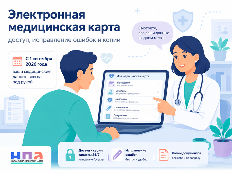 Электронная медицинская карта с 1 сентября 2026 года как получить доступ, исправить ошибку и забрать копию