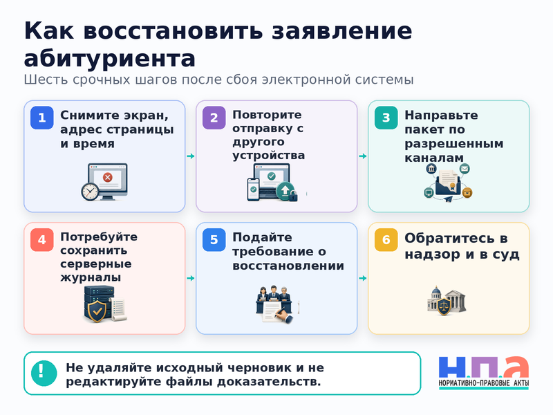 Электронная система приема не приняла документы абитуриента до окончания срока