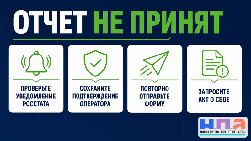 Электронный отчет не дошел до Росстата из-за сбоя оператора