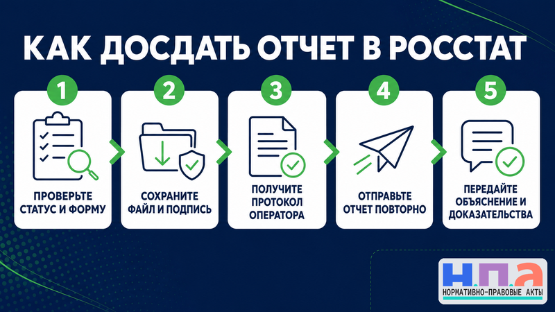 Электронный отчет не дошел до Росстата из-за сбоя оператора