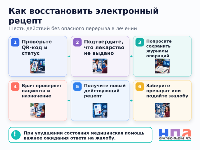Электронный рецепт оказался погашен в аптеке или оформлен на другого пациента