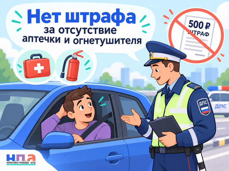 Есть ли штраф за отсутствие аптечки и огнетушителя в машине