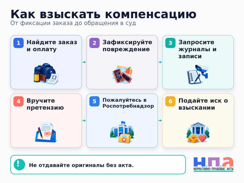 Фотолаборатория потеряла или повредила пленку как получить компенсацию