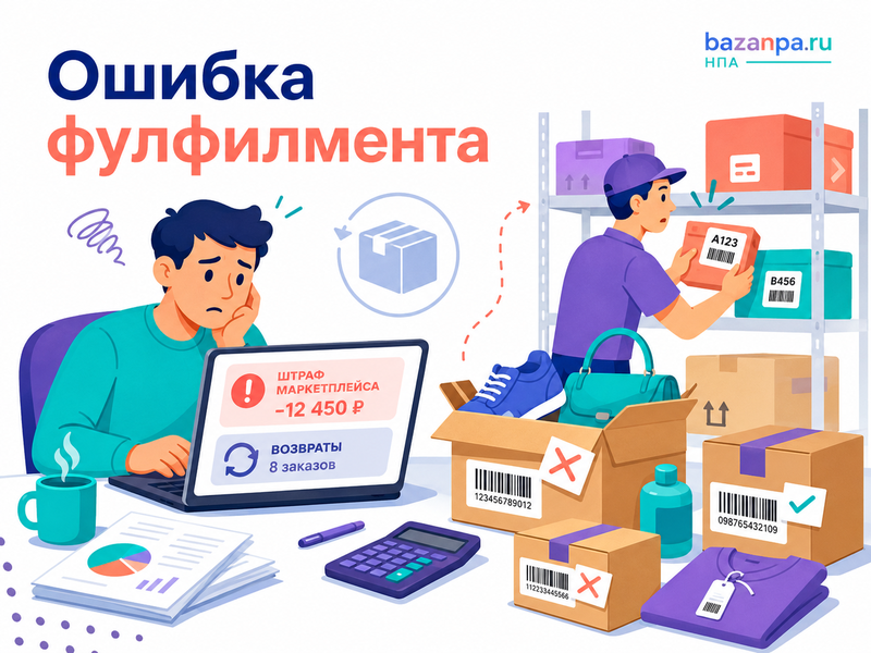 Фулфилмент-оператор перепутал маркировку, штрихкоды, упаковку или комплектацию товаров кто отвечает за штрафы и возвраты