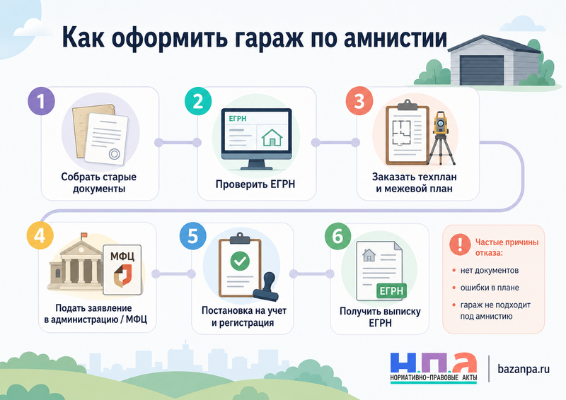 Гаражная амнистия в 2026 году как оформить гараж и землю под ним