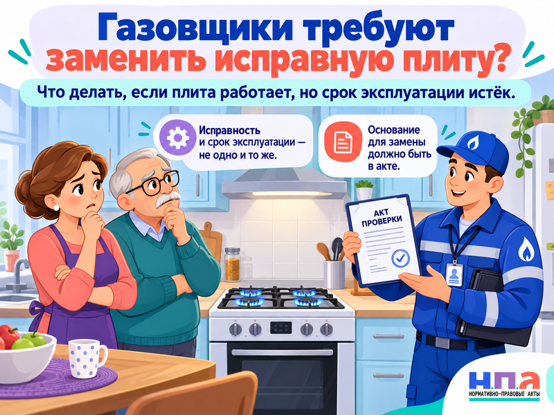 Газовщики требуют заменить исправную газовую плиту - что делать