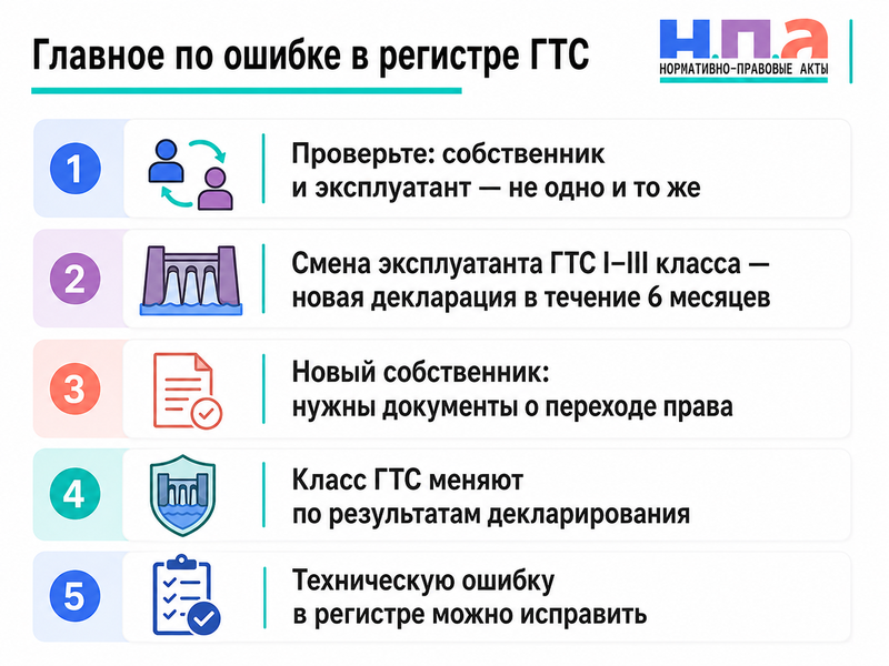 Гидротехническое сооружение числится за прежним собственником или имеет неправильный класс - как обновить регистр и пройти декларирование