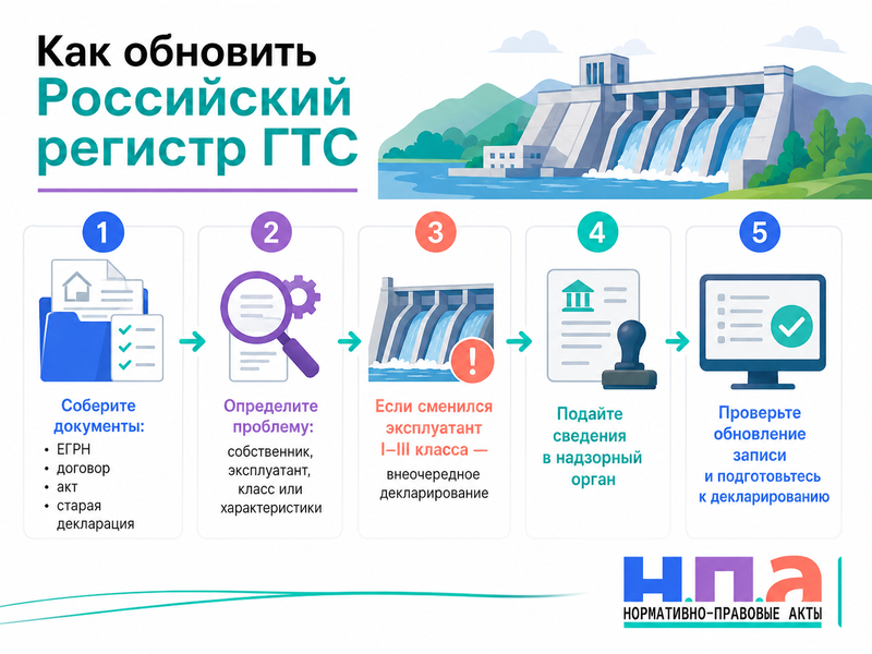 Гидротехническое сооружение числится за прежним собственником или имеет неправильный класс - как обновить регистр и пройти декларирование