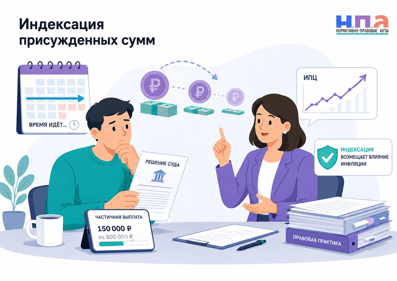 Индексация присужденных судом денег как взыскать компенсацию за длительное исполнение решения