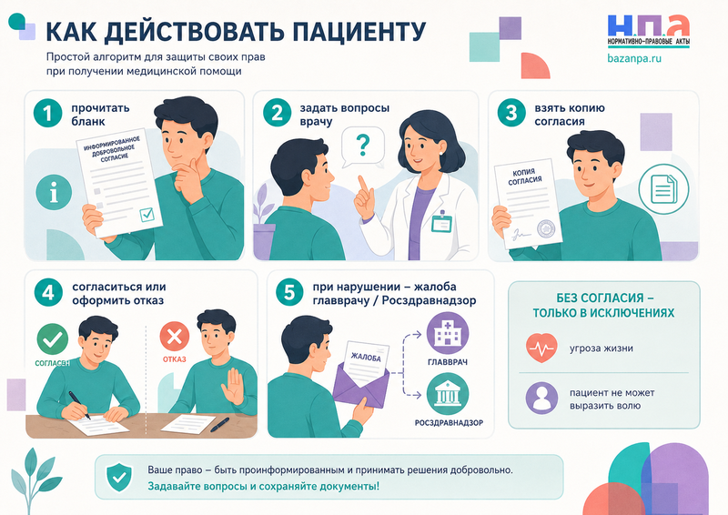Информированное согласие на медицинское вмешательство что обязан объяснить врач и можно ли отказаться