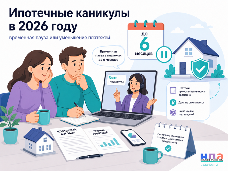 Ипотечные каникулы в 2026 году кто может приостановить платежи и почему банк отказывает