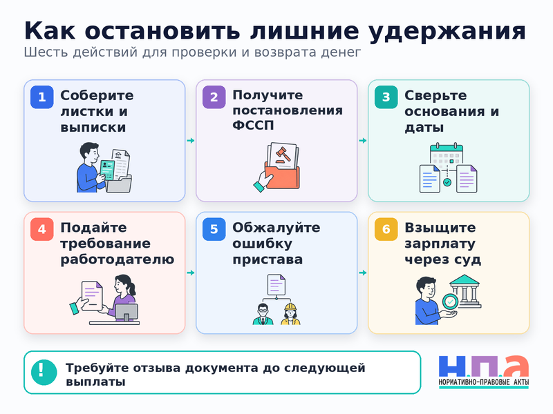 Исполнительное производство по алиментам окончено, но работодатель продолжает удержания как остановить списания и вернуть переплату