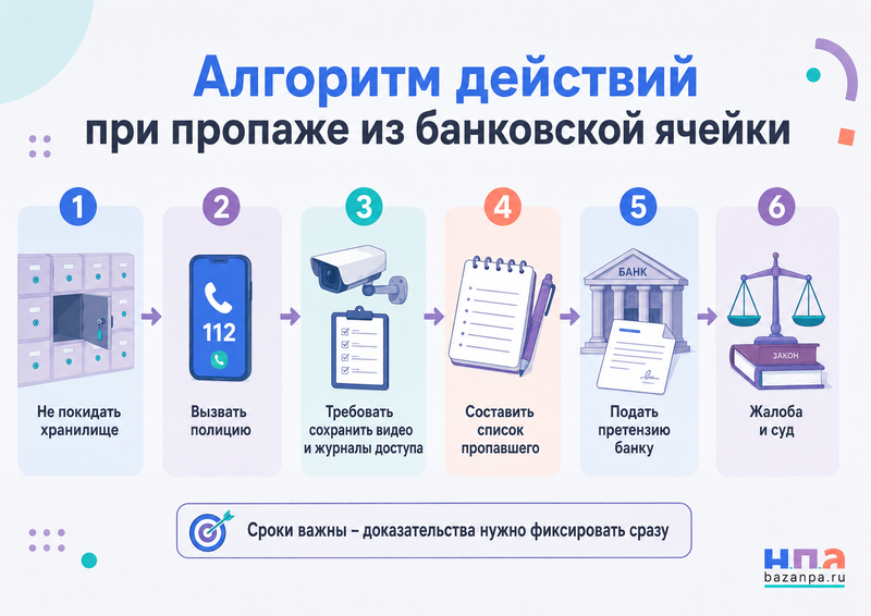 Из банковской ячейки пропали деньги, документы или ценности