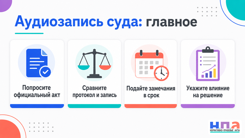 Как действовать, если аудиозапись судебного заседания утрачена