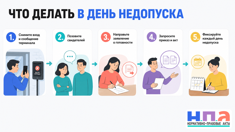 Как действовать, если работодатель заблокировал пропуск и не допускает к работе