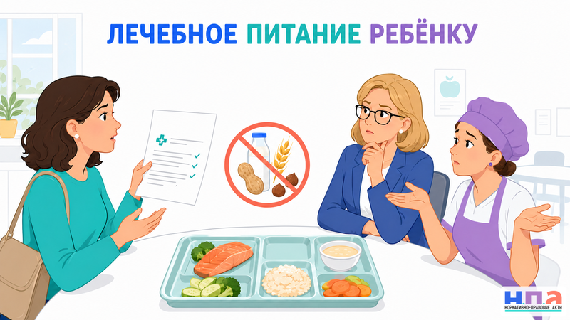 Как добиться лечебного питания ребёнку в школе или детском саду