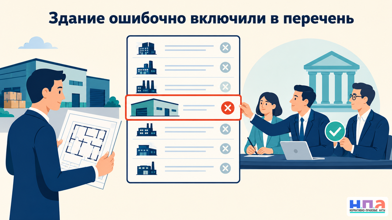 Как исключить здание из перечня объектов с налогом по кадастровой стоимости