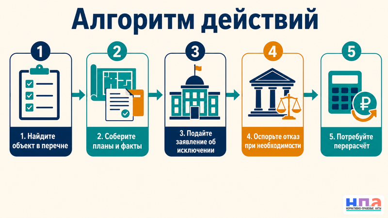 Как исключить здание из перечня объектов с налогом по кадастровой стоимости