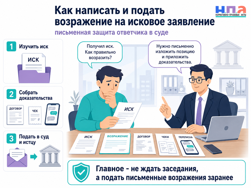 Как написать и подать возражение на исковое заявление