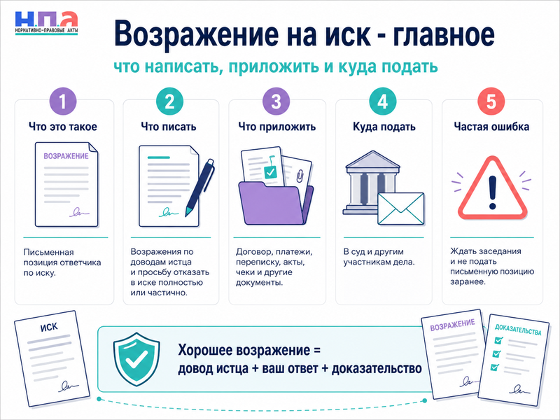 Как написать и подать возражение на исковое заявление