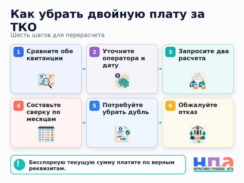 Как оспорить двойные начисления за ТКО после смены оператора