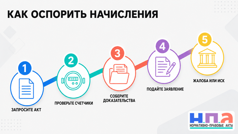 Как оспорить коммунальные начисления за фактически проживающих жильцов