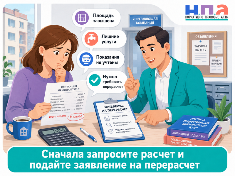 Как оспорить начисления управляющей компании и добиться перерасчета