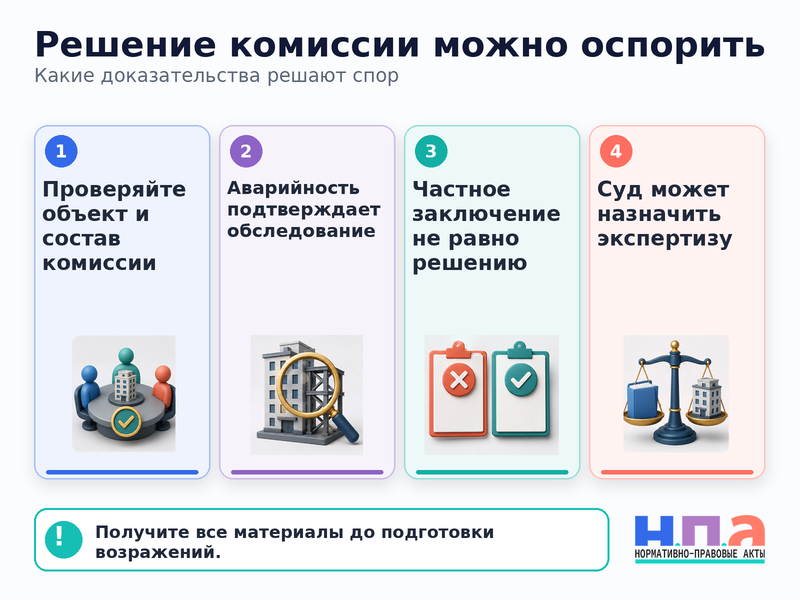 Как оспорить заключение межведомственной комиссии по дому