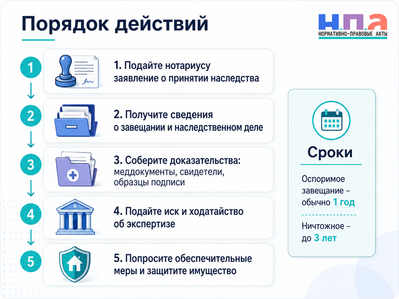 Как оспорить завещание основания недействительности и доказательства +