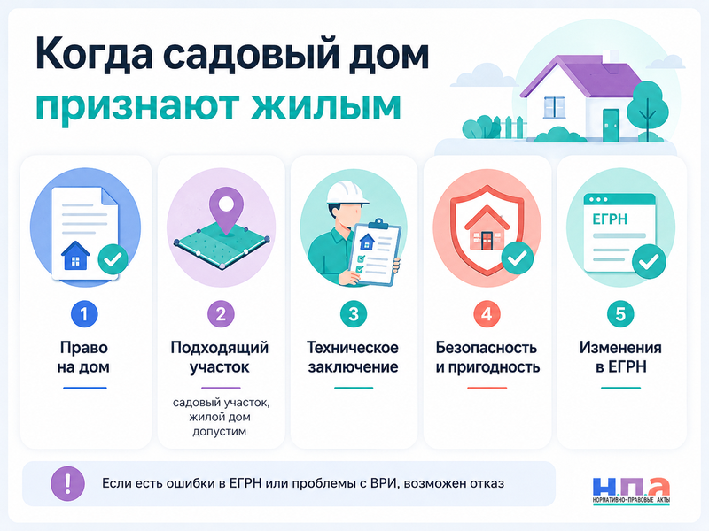 Как перевести садовый дом в жилой условия, документы и причины отказа