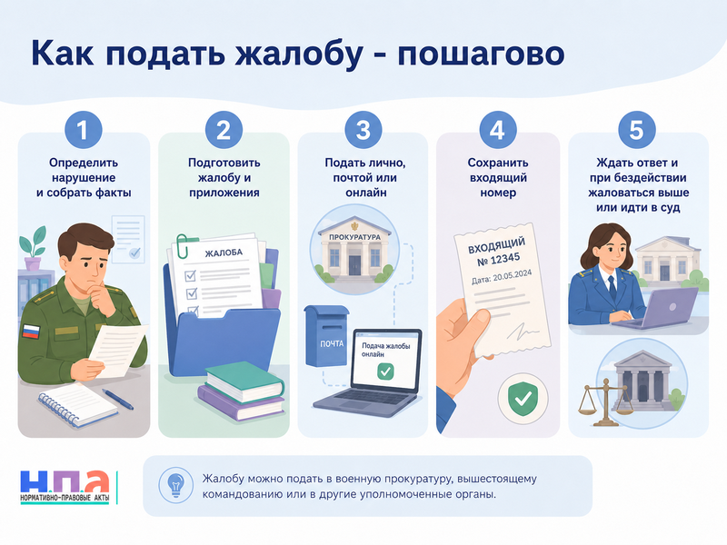 Как подать жалобу в военную прокуратуру основания, порядок обращения и срок ответа