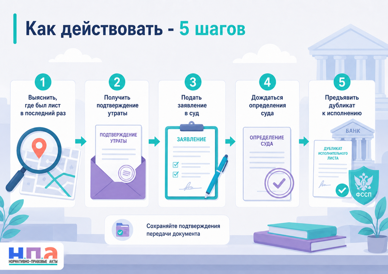 Как получить дубликат исполнительного листа