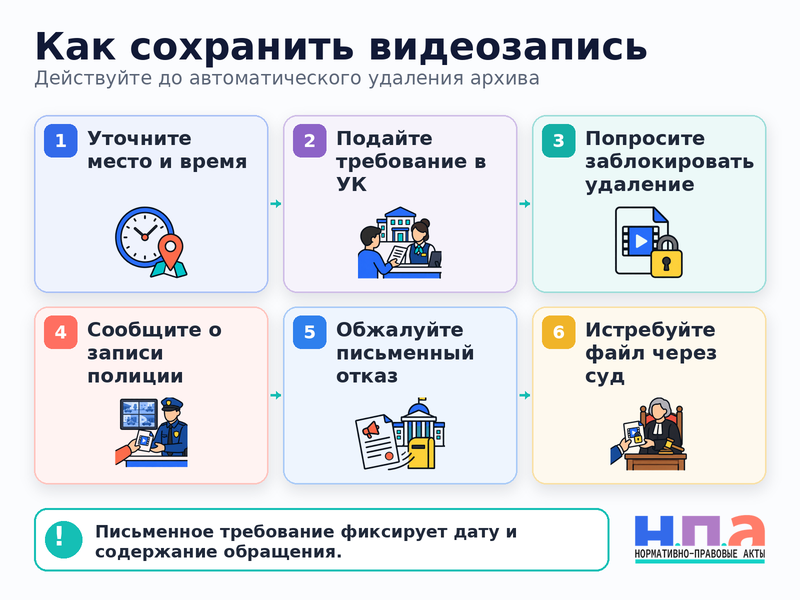 Как получить и сохранить запись с камеры управляющей компании