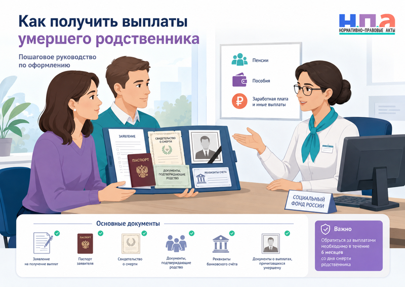 Как получить невыплаченную зарплату, пенсию или пособие после смерти родственника