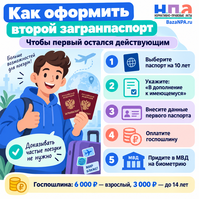 Как получить второй загранпаспорт и не аннулировать первый