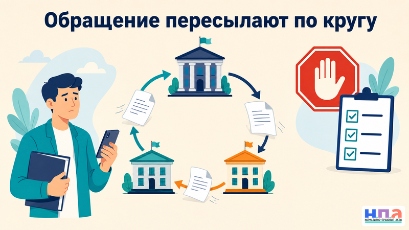 Как прекратить бесконечную пересылку обращения между ведомствами