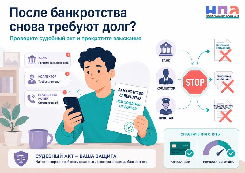 Как прекратить взыскание списанного долга после завершения банкротства