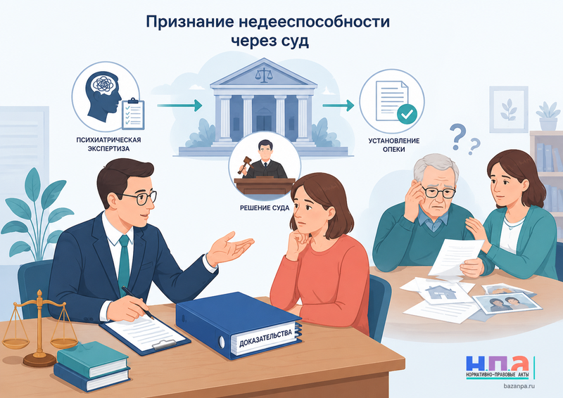 Как признать человека недееспособным заявление в суд, экспертиза и оформление опеки