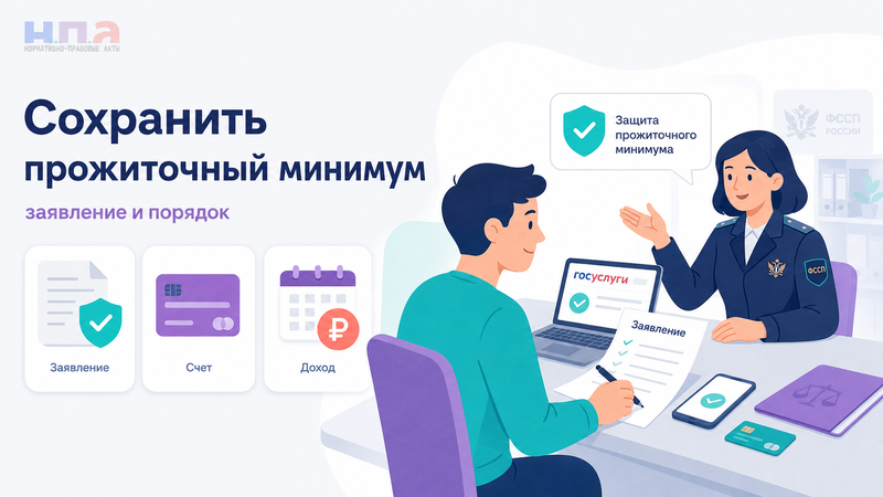 Как сохранить прожиточный минимум от списания приставами заявление и порядок