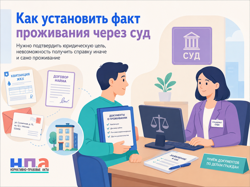 Как установить факт проживания в квартире или доме через суд