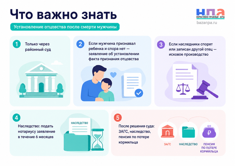 Как установить отцовство после смерти мужчины